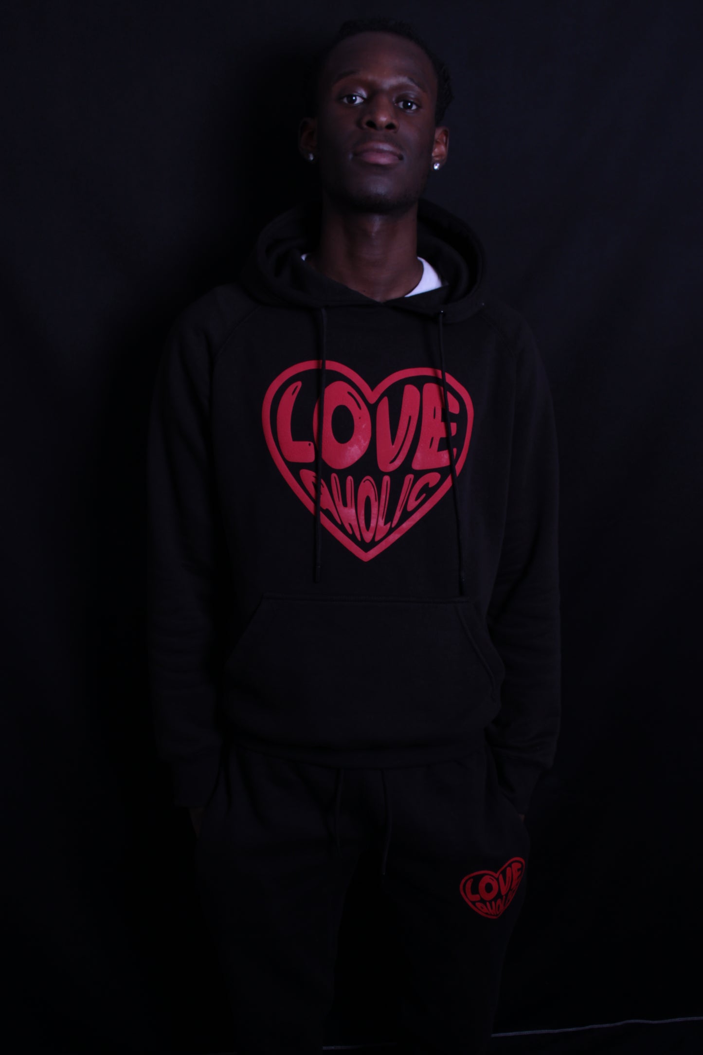 Red Love  Loveaholic Hoodie - Individual