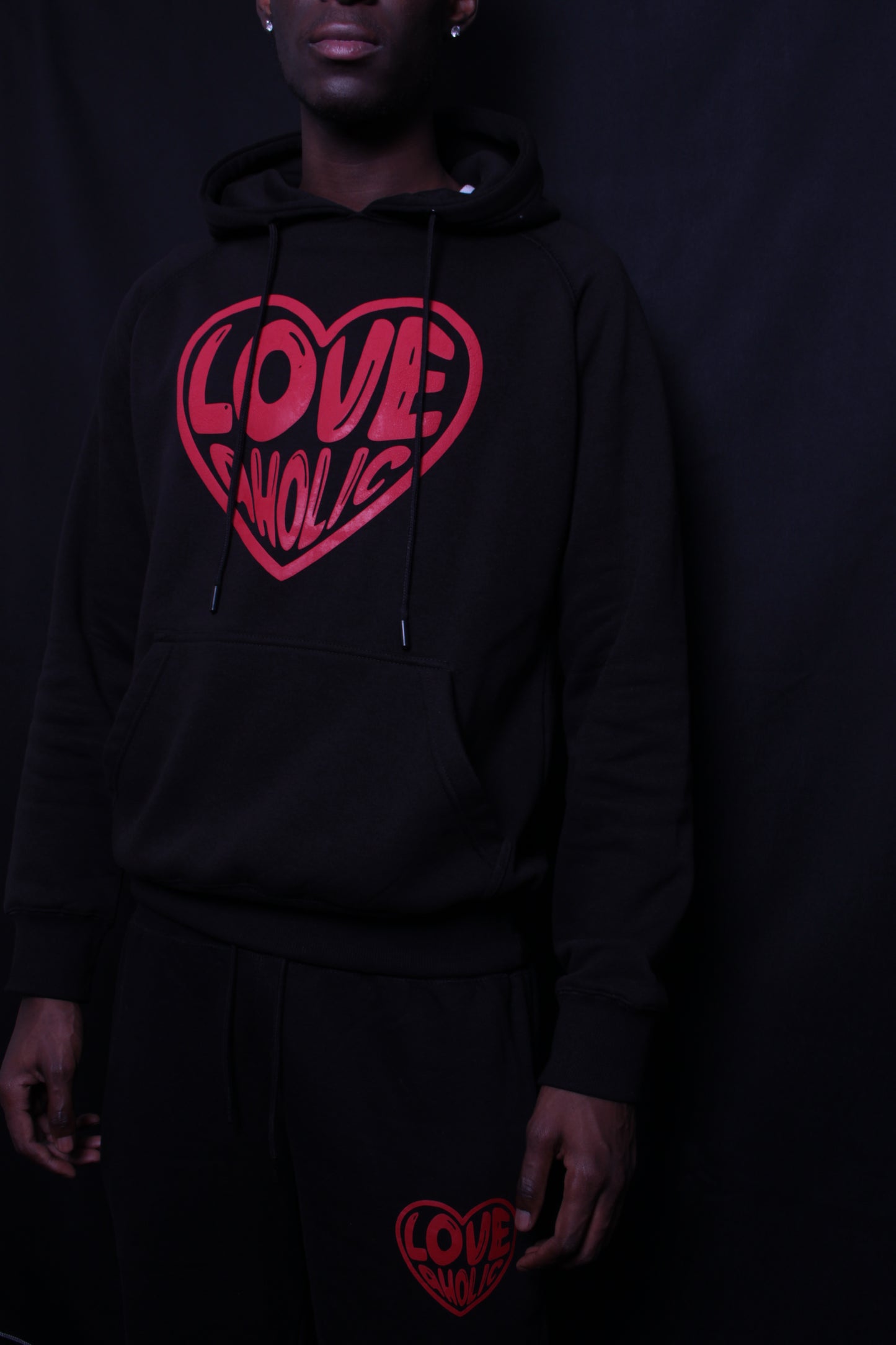 Red Love  Loveaholic Hoodie - Individual